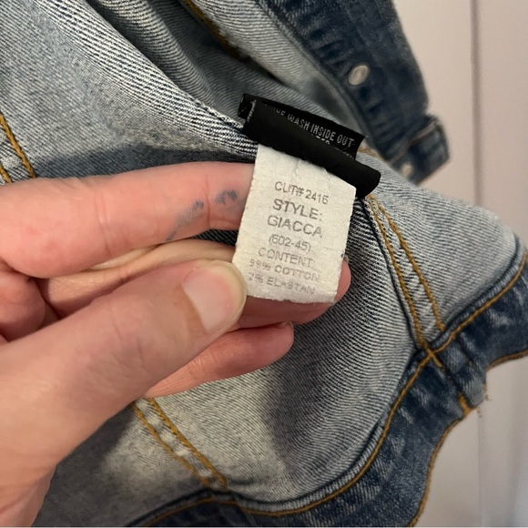 Red Engine Denim Blue Jean Jacket Giacca Women’s Small - Picture 9 of 14